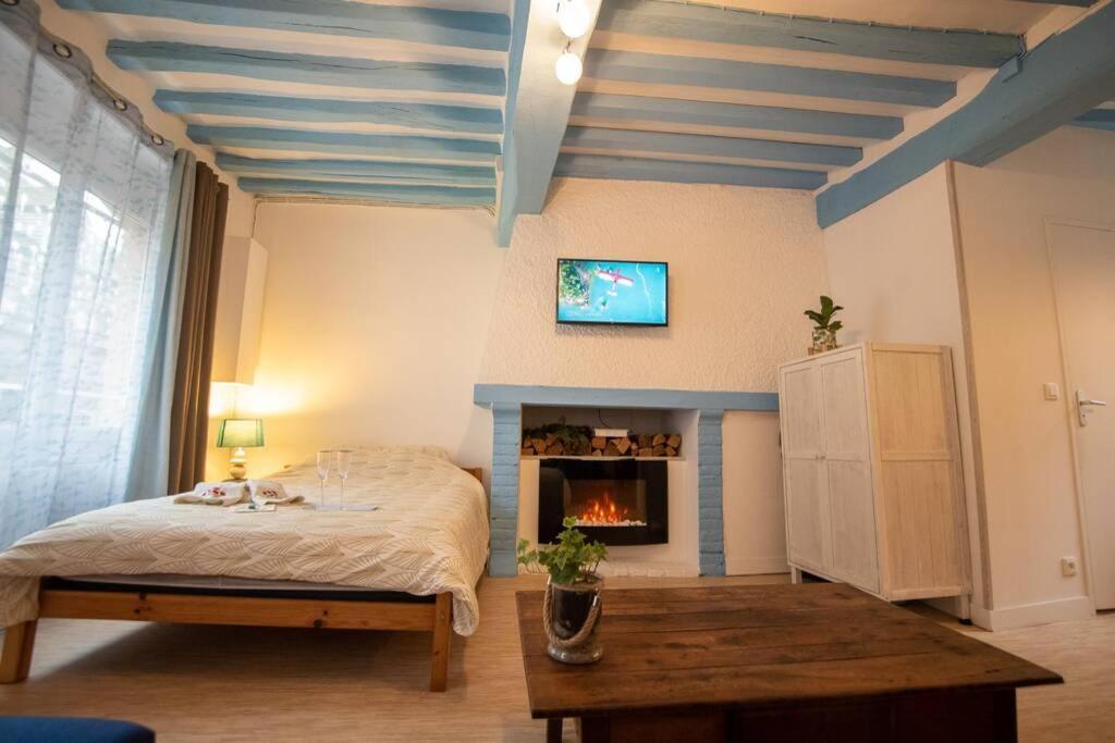 Blue Appartment With A Fireplace Dieppe Exteriér fotografie